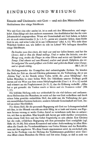 Einübung und Weisung | Friedrich Wulf Einssein und Uneinssein: mit Gott – und mit den Mitmenschen. Meditation über einige Schrifttexte [311−315]