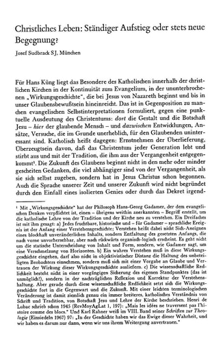 Abhandlungen | Josef Sudbrack Christliches Leben: Ständiger Aufstieg oder stets neue Begegnung? [263−279]