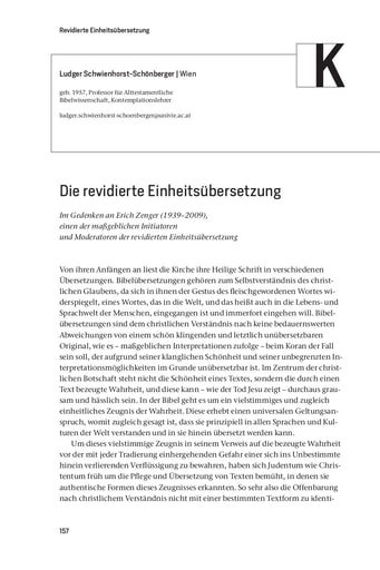 Nachfolge | Kirche | Ludger Schwienhorst-Schönberger Die revidierte Einheitsübersetzung [157-166]